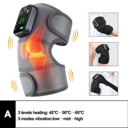 Electric Heated Knee Massager Pad With Vibration And Hot Compress Therapy