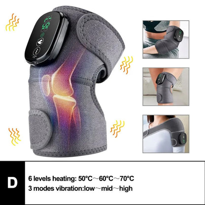 Electric Heated Knee Massager Pad With Vibration And Hot Compress Therapy