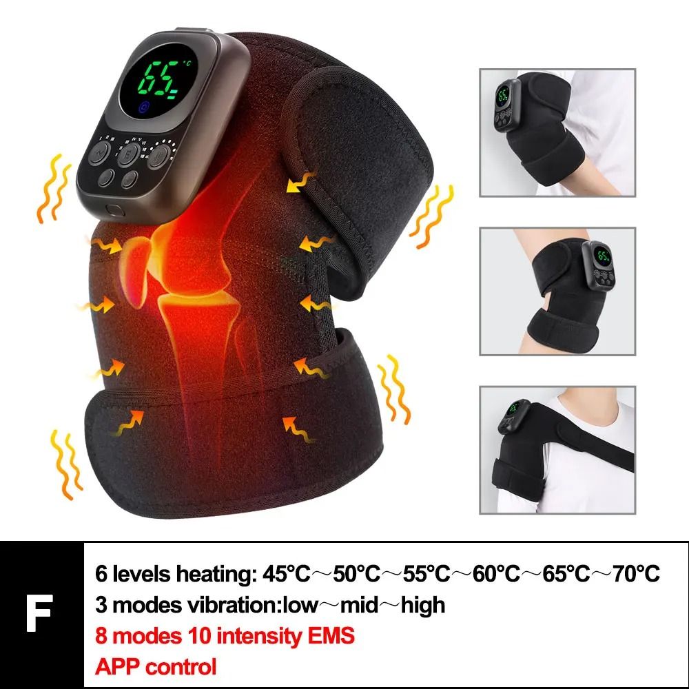 Electric Heated Knee Massager Pad With Vibration And Hot Compress Therapy