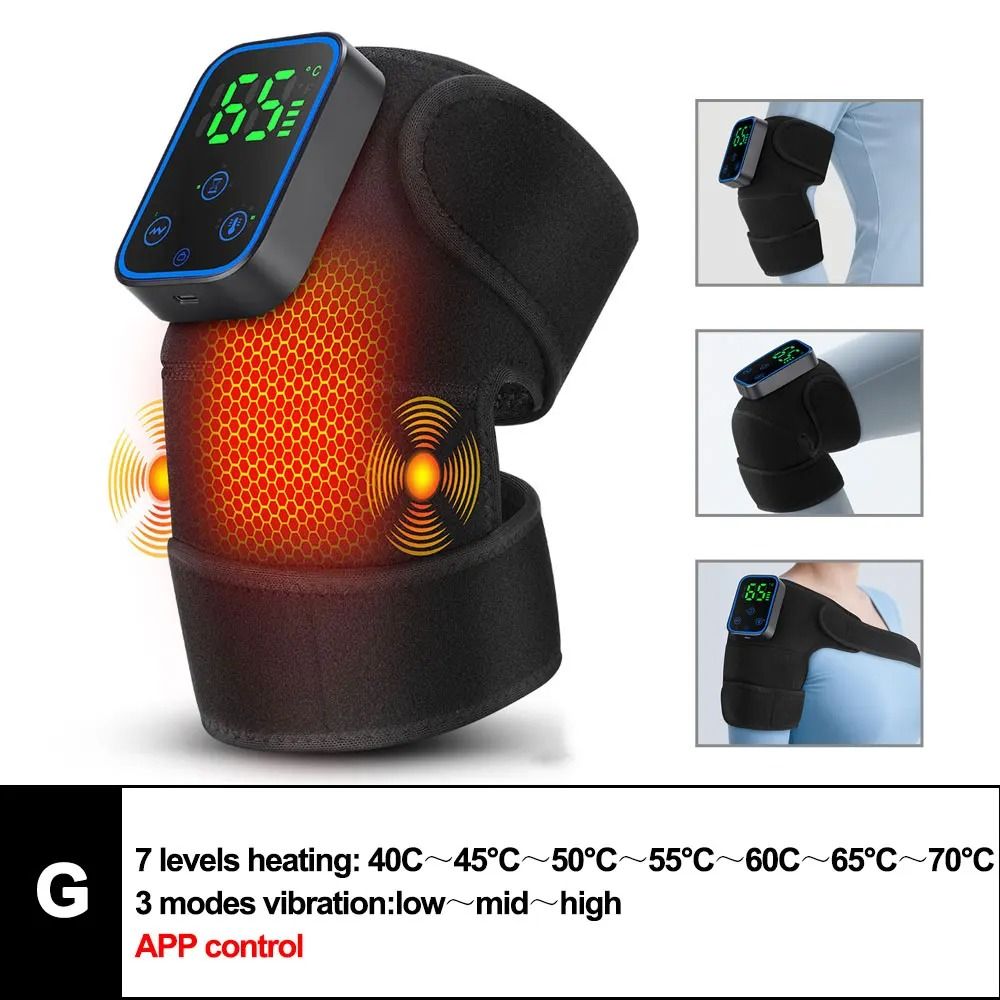 Electric Heated Knee Massager Pad With Vibration And Hot Compress Therapy