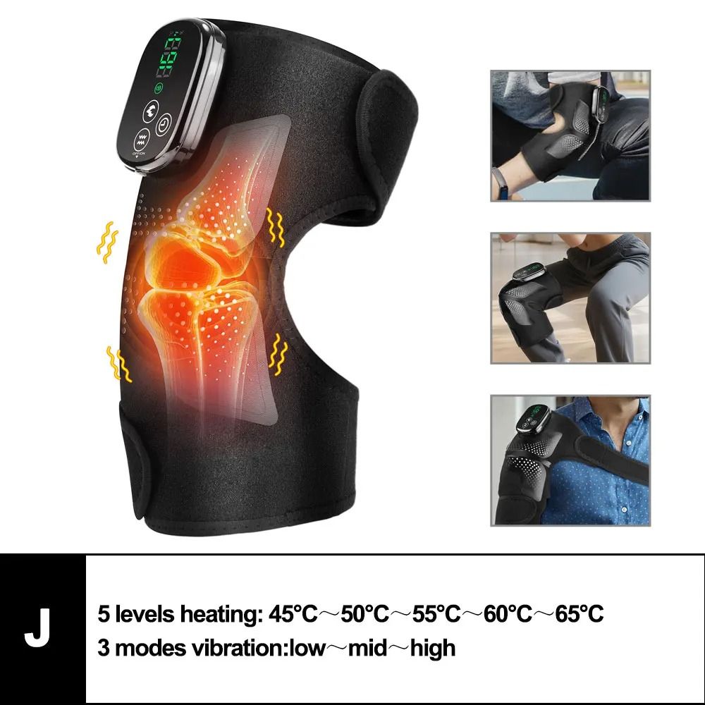 Electric Heated Knee Massager Pad With Vibration And Hot Compress Therapy