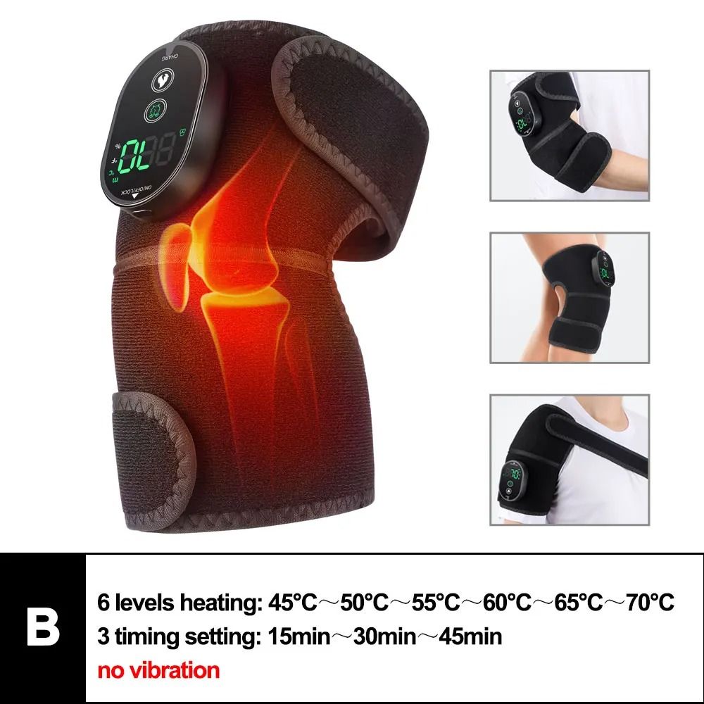 Electric Heated Knee Massager Pad With Vibration And Hot Compress Therapy