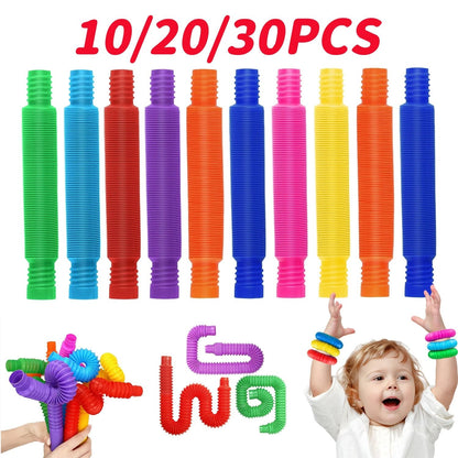 Colorful Telescopic Pop Tube Fidget Toy Set