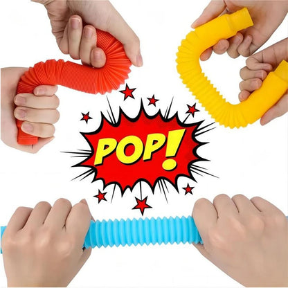 Colorful Telescopic Pop Tube Fidget Toy Set