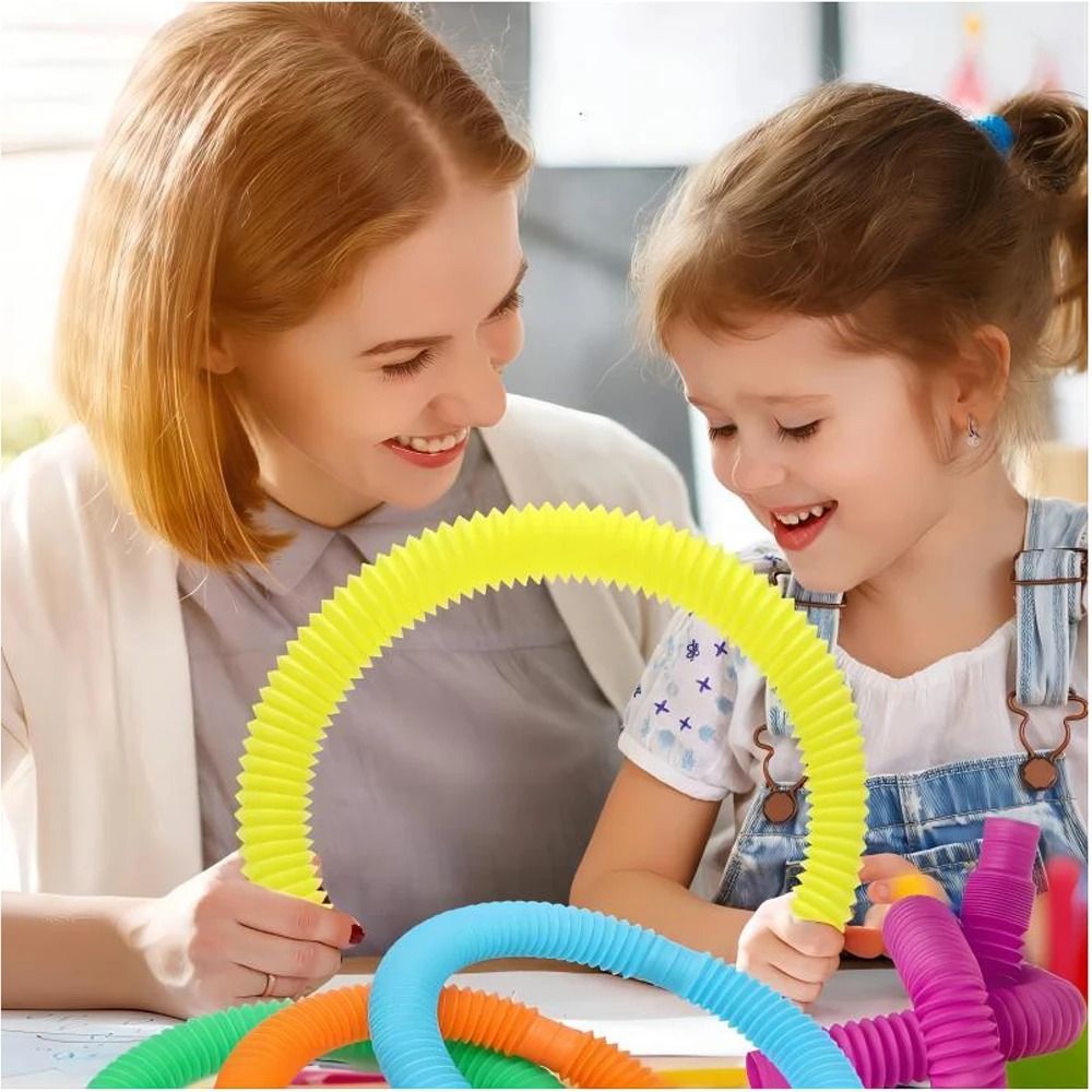 Colorful Telescopic Pop Tube Fidget Toy Set