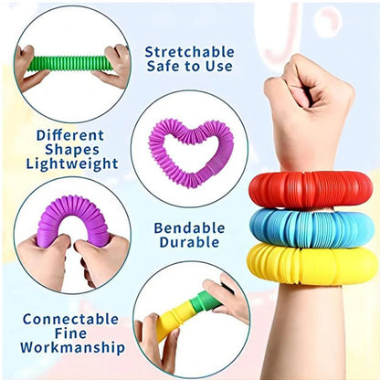 Colorful Telescopic Pop Tube Fidget Toy Set