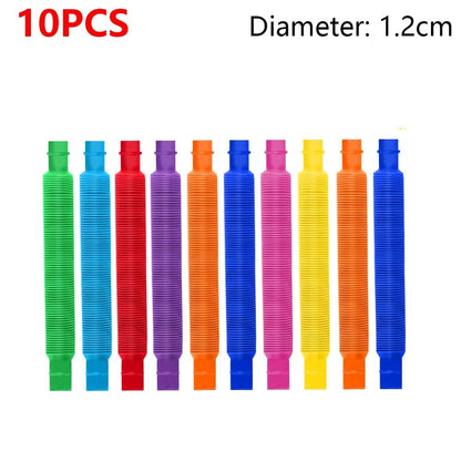 Colorful Telescopic Pop Tube Fidget Toy Set
