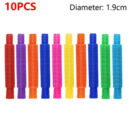 Colorful Telescopic Pop Tube Fidget Toy Set