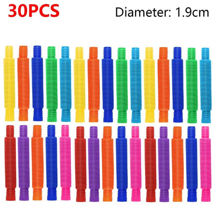Colorful Telescopic Pop Tube Fidget Toy Set
