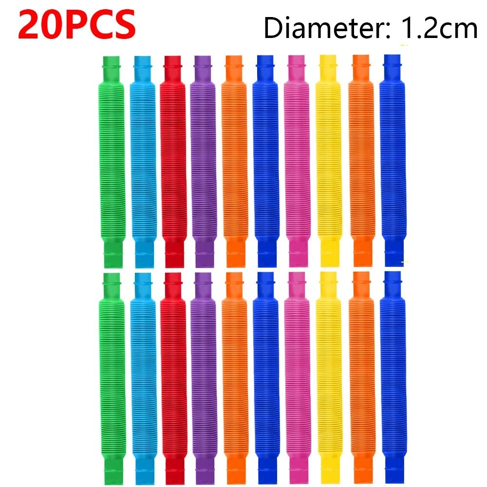 Colorful Telescopic Pop Tube Fidget Toy Set