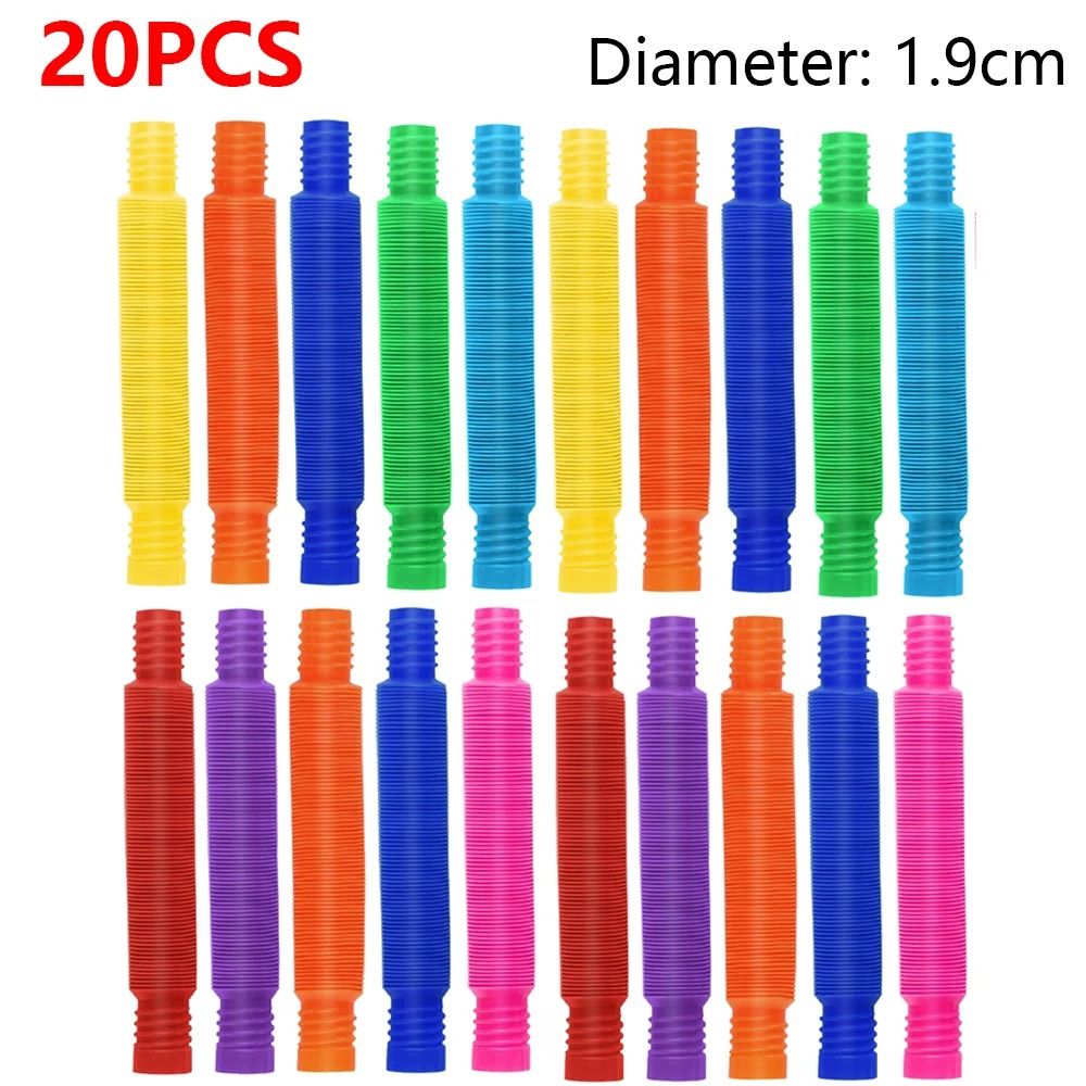 Colorful Telescopic Pop Tube Fidget Toy Set