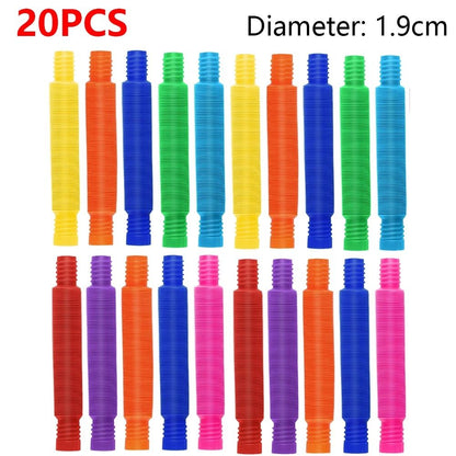 Colorful Telescopic Pop Tube Fidget Toy Set