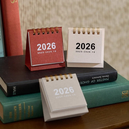 2026 Mini Simple Desk Calendar Creative Coil Desktop Planner