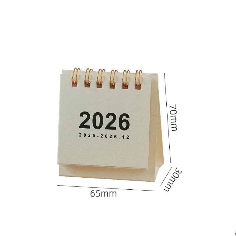 2026 Mini Simple Desk Calendar Creative Coil Desktop Planner