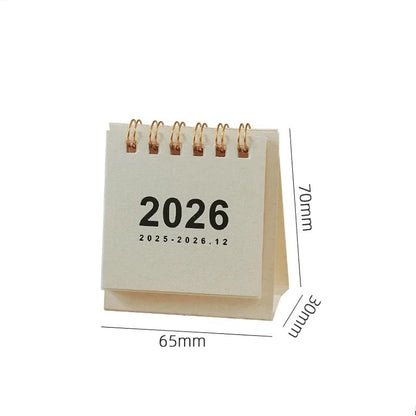 2026 Mini Simple Desk Calendar Creative Coil Desktop Planner