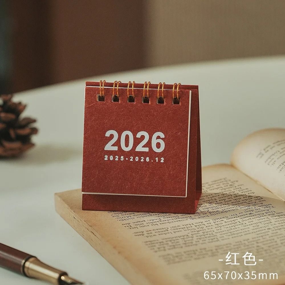 2026 Mini Simple Desk Calendar Creative Coil Desktop Planner