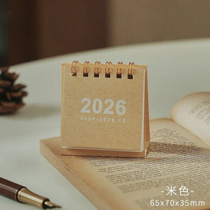 2026 Mini Simple Desk Calendar Creative Coil Desktop Planner