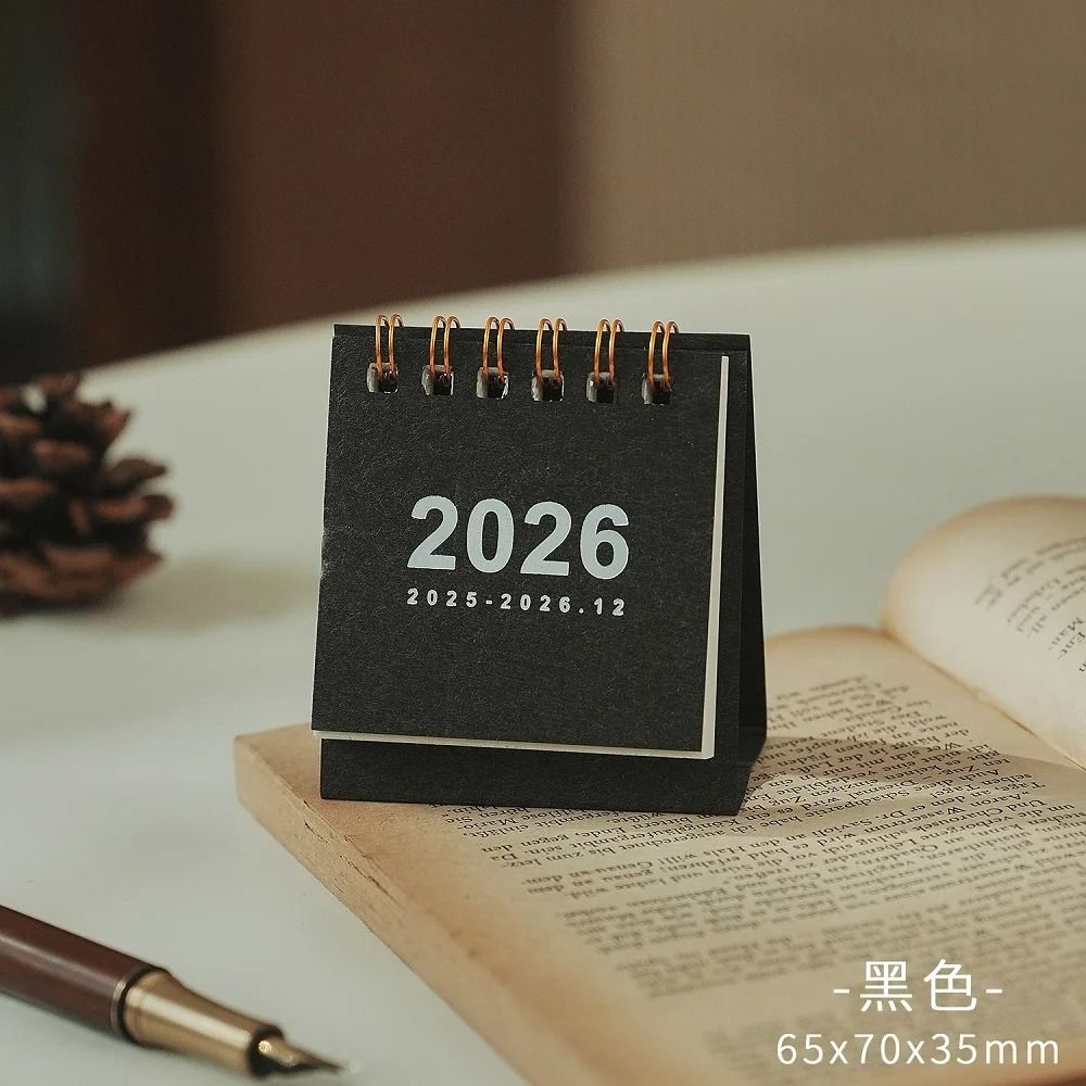 2026 Mini Simple Desk Calendar Creative Coil Desktop Planner