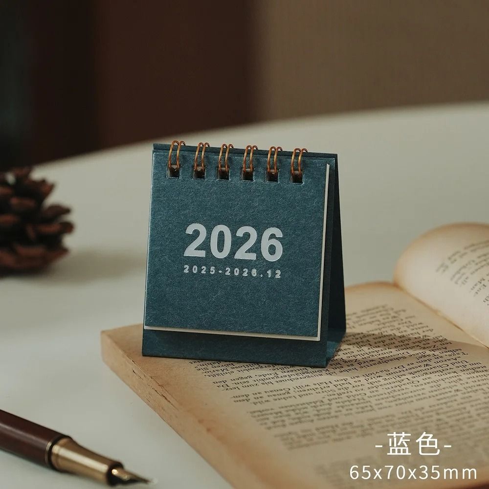 2026 Mini Simple Desk Calendar Creative Coil Desktop Planner
