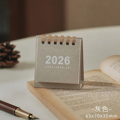 2026 Mini Simple Desk Calendar Creative Coil Desktop Planner