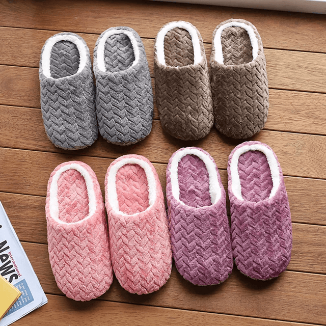 CozyCloud Unisex Fluffy Home Slippers Soft Lightweight Indoor Slides for Winter Comfort