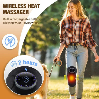 5-Gear Electric Heating Knee Massager With Vibration And Hot Compress