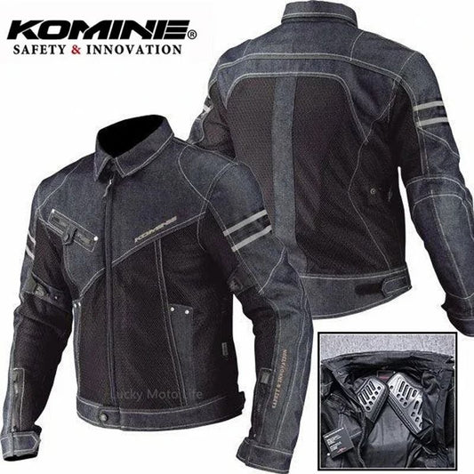 Mens Breathable Mesh Motorcycle Jacket With Protective Padding