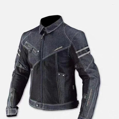 Mens Breathable Mesh Motorcycle Jacket With Protective Padding
