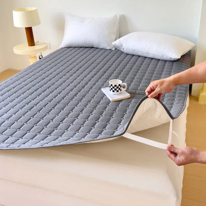Waterproof Quilted Mattress Protector Cover For Single And Double Beds