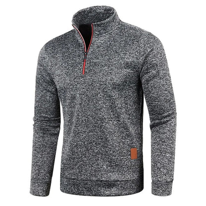 Men Half Zip Pullover Sweatshirt Thick Outdoor Turtleneck