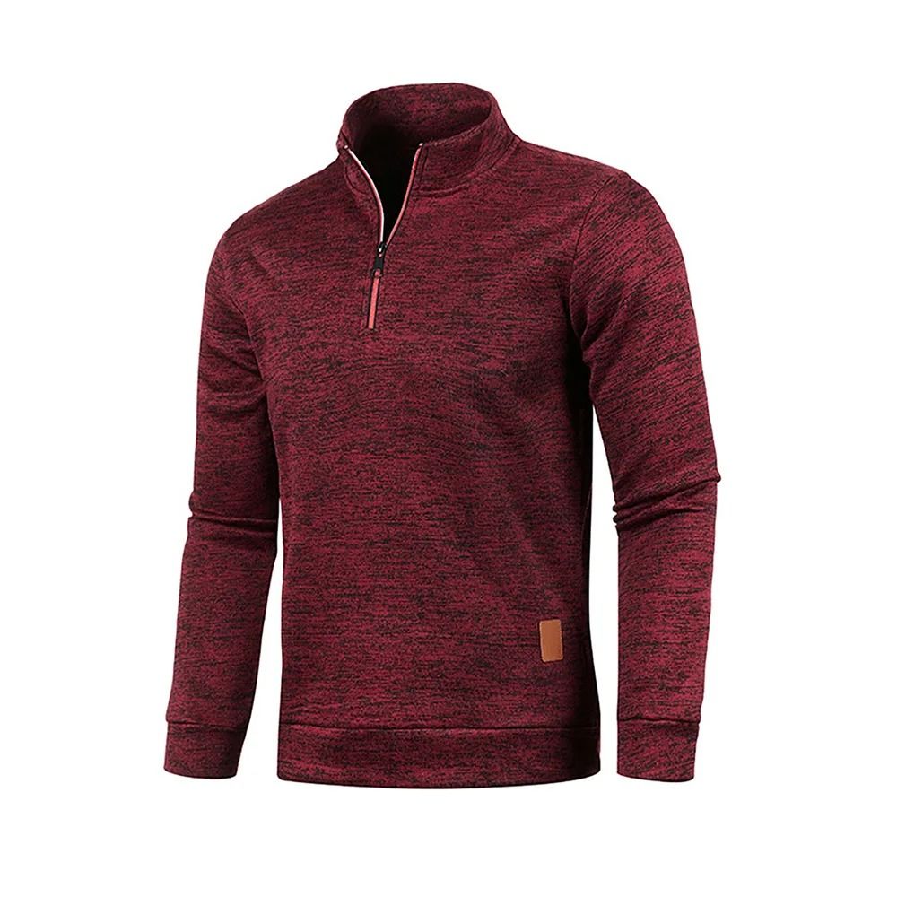 Men Half Zip Pullover Sweatshirt Thick Outdoor Turtleneck