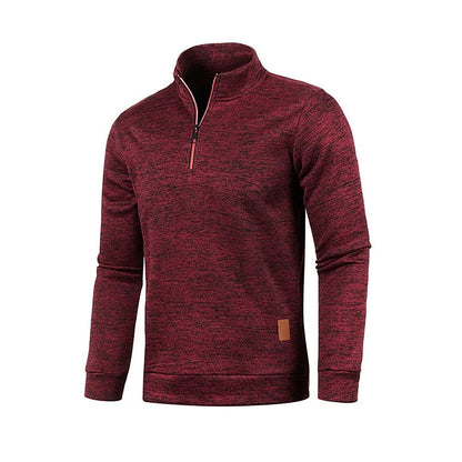 Men Half Zip Pullover Sweatshirt Thick Outdoor Turtleneck