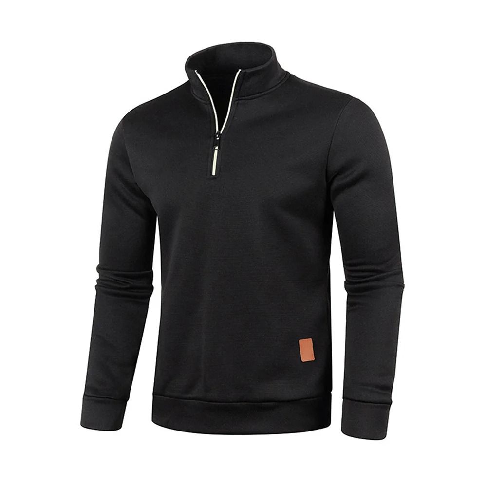 Men Half Zip Pullover Sweatshirt Thick Outdoor Turtleneck