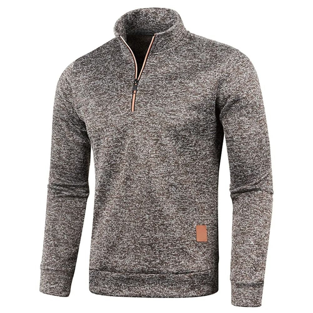 Men Half Zip Pullover Sweatshirt Thick Outdoor Turtleneck