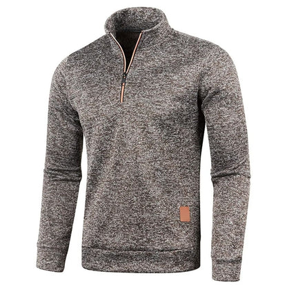 Men Half Zip Pullover Sweatshirt Thick Outdoor Turtleneck