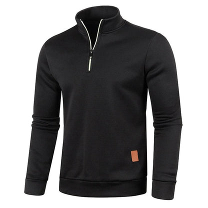 Men Half Zip Pullover Sweatshirt Thick Outdoor Turtleneck