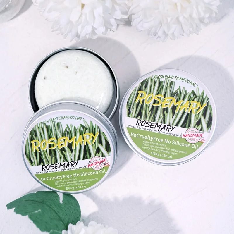 Rosemary Plant Shampoo Soap Silicone Free Scalp Cleanser Bar