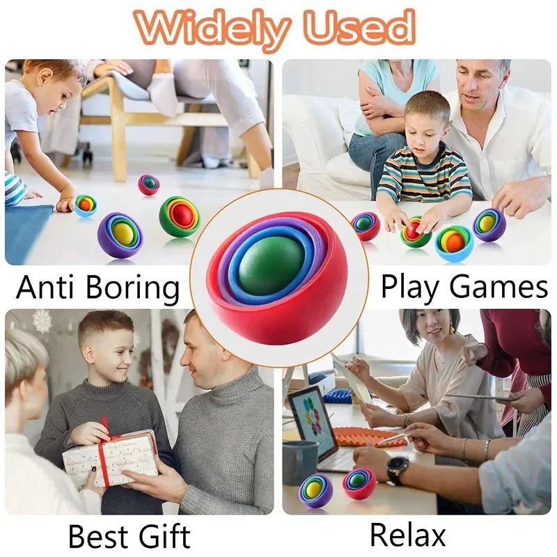 3D Rotation Ball Fidget Gyro Sensory Toy for Stress Relief
