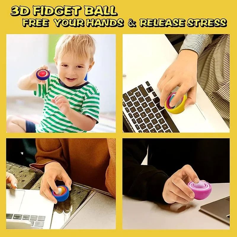 3D Rotation Ball Fidget Gyro Sensory Toy for Stress Relief