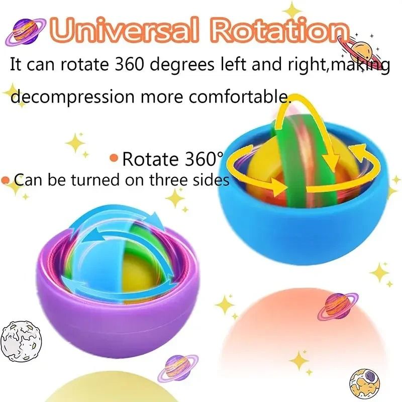 3D Rotation Ball Fidget Gyro Sensory Toy for Stress Relief