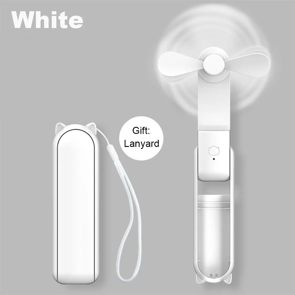 Portable USB Rechargeable Foldable Mini Handheld Fan with Power Bank