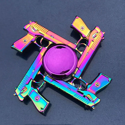 Metal Rainbow Gradient Fidget Spinner with Silent Bearing