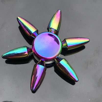 Metal Rainbow Gradient Fidget Spinner with Silent Bearing
