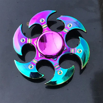 Metal Rainbow Gradient Fidget Spinner with Silent Bearing