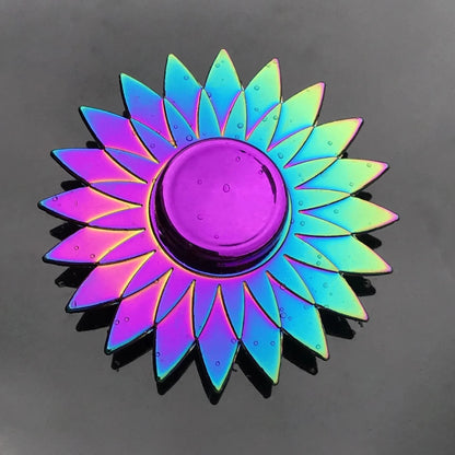 Metal Rainbow Gradient Fidget Spinner with Silent Bearing