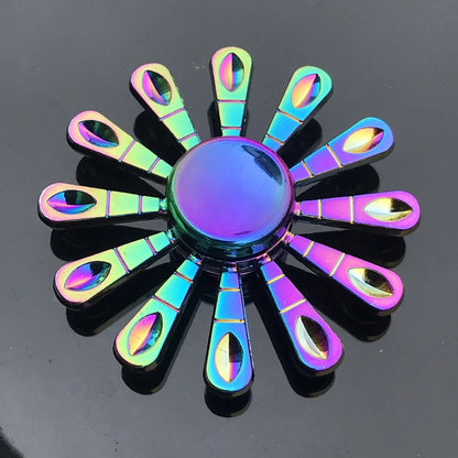 Metal Rainbow Gradient Fidget Spinner with Silent Bearing