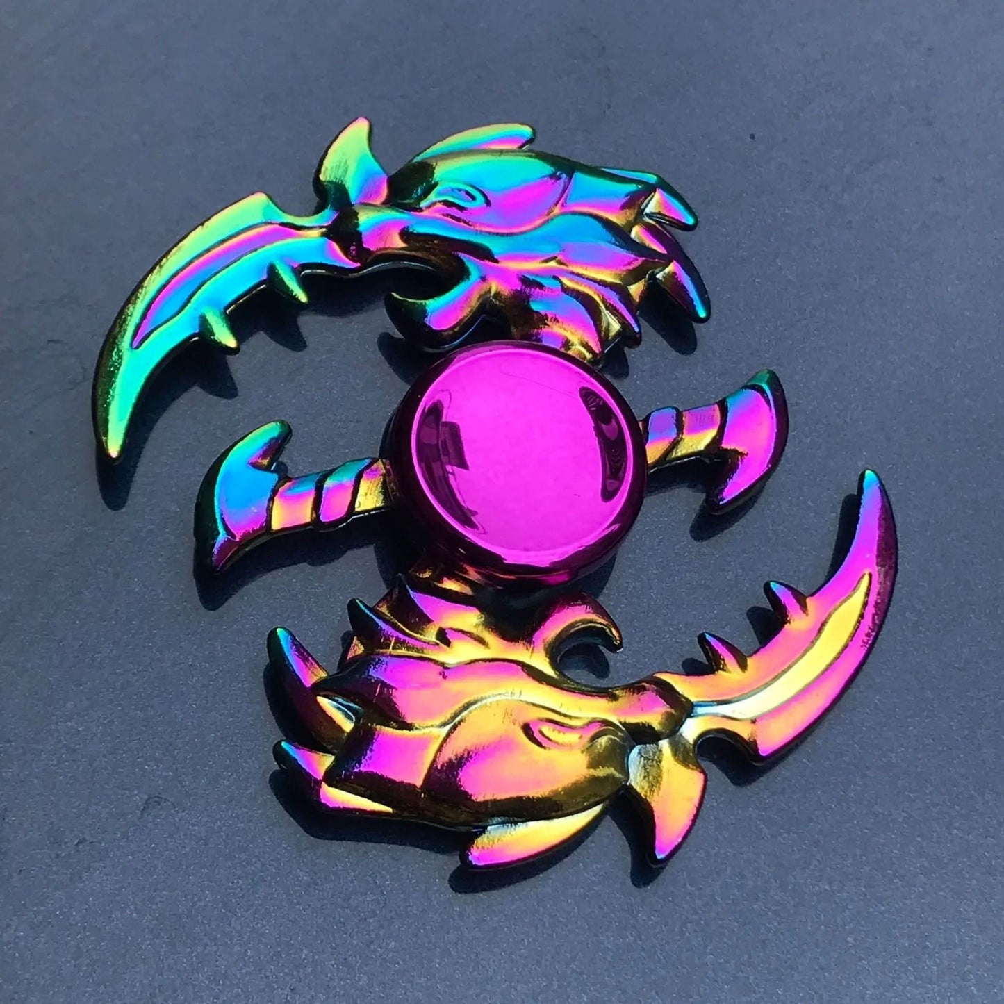 Metal Rainbow Gradient Fidget Spinner with Silent Bearing