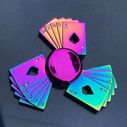 Metal Rainbow Gradient Fidget Spinner with Silent Bearing