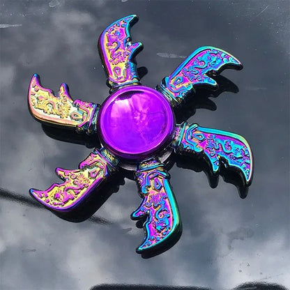 Metal Rainbow Gradient Fidget Spinner with Silent Bearing