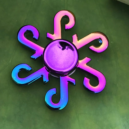 Metal Rainbow Gradient Fidget Spinner with Silent Bearing